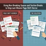 Using Non-Breaking Spaces and Section Breaks to Stop Last-Minute Page Shift Horror